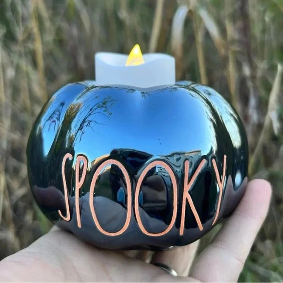NEW Set of (3) Rae Dunn BOO/SPOOKY/HAUNTED Holders WITH the battery candles! - Picture 16 of 16